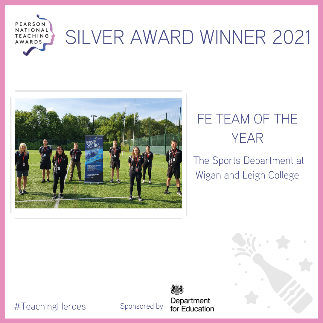 FE Team of the Year - Silver Winner -The Sports Department at Wigan and Leigh College 