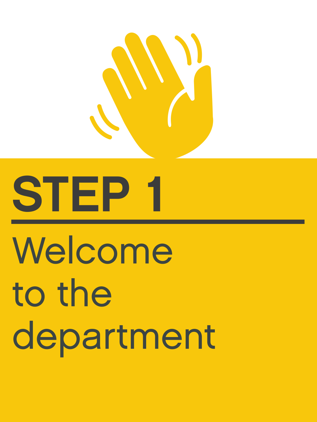 Step 1: Welcome to the Department
